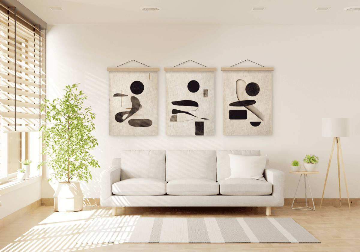 Linen Wall Art, No Frame Needed.