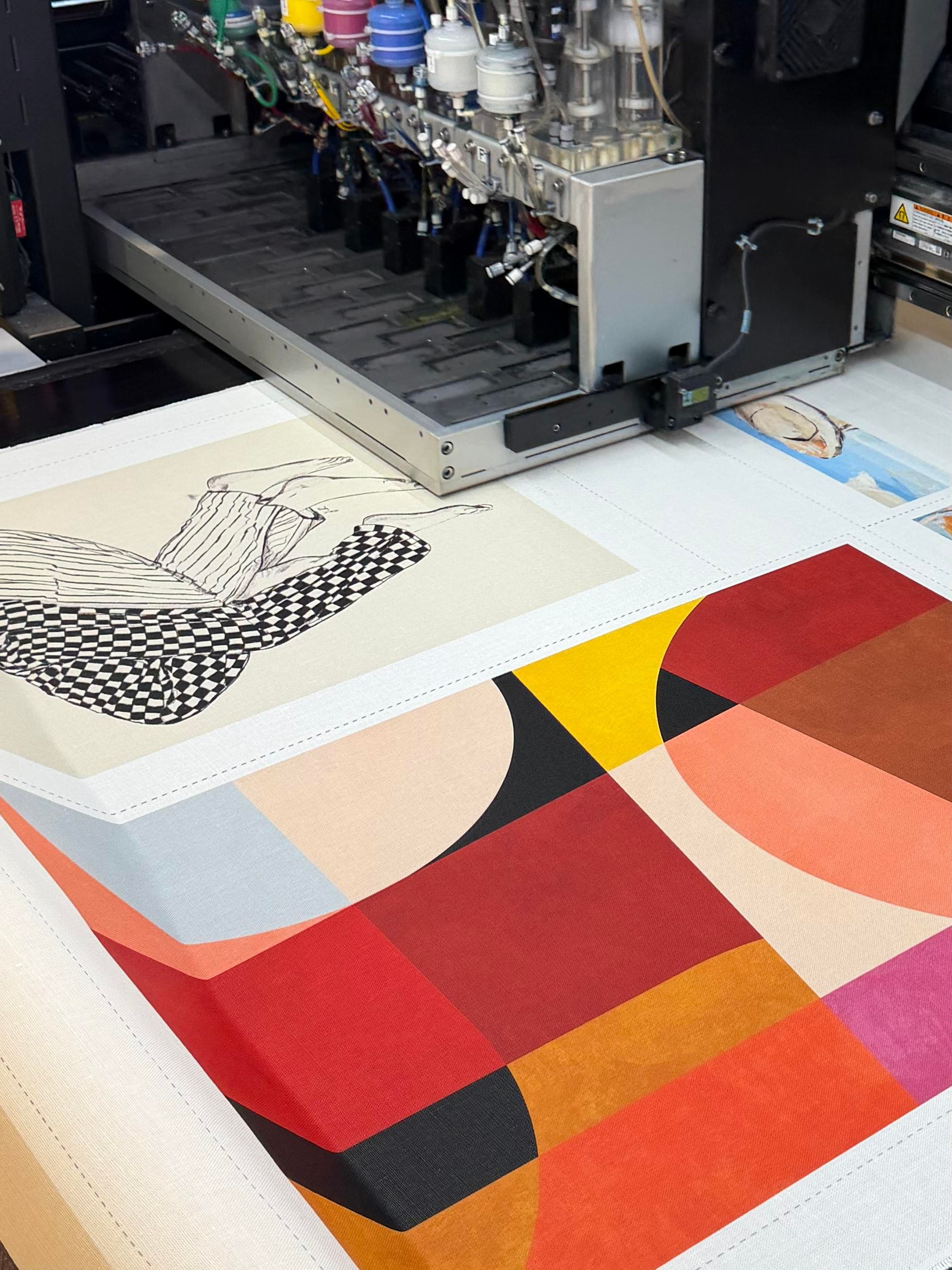 linen wall art printing process